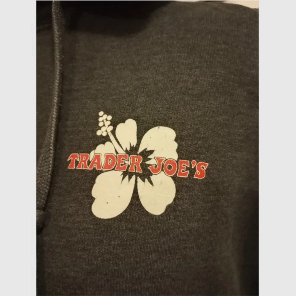Trader Joe's Hoodie, Dark Gray Pullover, Size Not Listed, Unisex, Pre-Owned - Picture 5 of 7